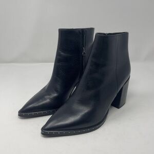 Tony Bianco Black Leather Bailey Boots (Size 6)